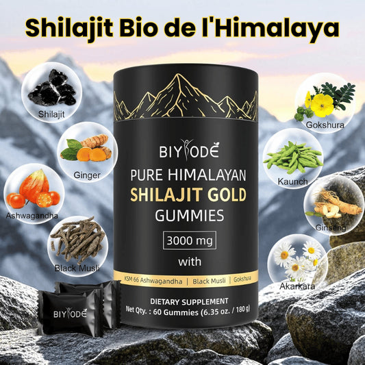 BIYODE™ Gummies (Bonbons Gélifiés) de Shilajit Pure de l'Himalaya