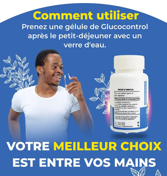 GlucoControl™ Capsules Pour Stabiliser la Glycémie - (60 Capsules)