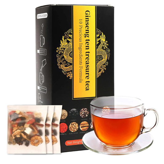 GENSTHÉ™ Thé Pour Les Reins Au Ginseng Et Aux Six Trésors Formule - (10 Sachets par Boîte)