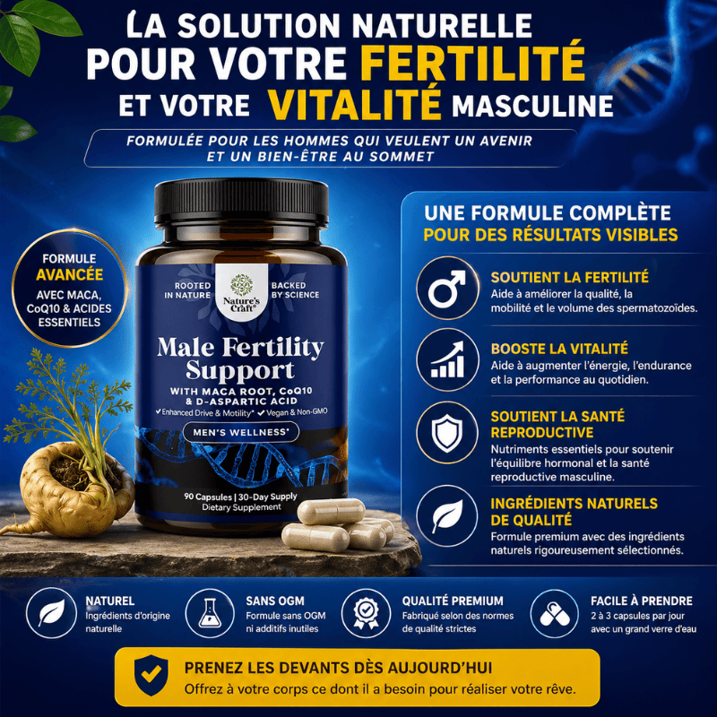 NATURES™  Capsules Pour la Conception et la Fertilité Masculine - Augmentation du Volume de Sperme - 90 Capsules