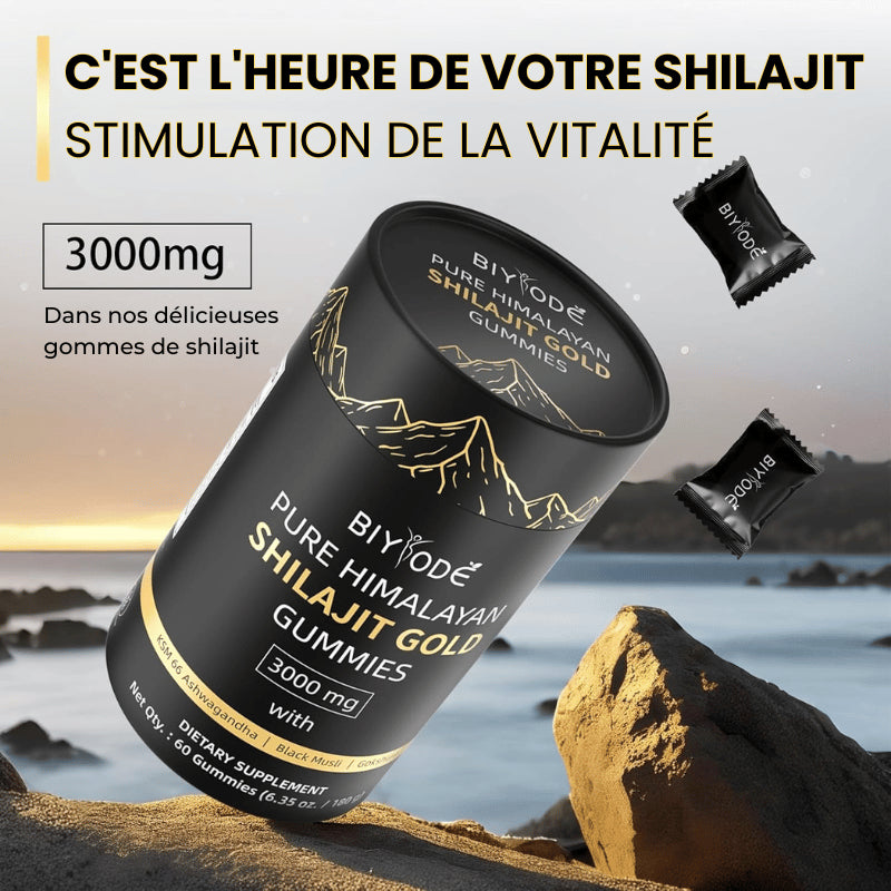 BIYODE™ Gummies (Bonbons Gélifiés) de Shilajit Pure de l'Himalaya