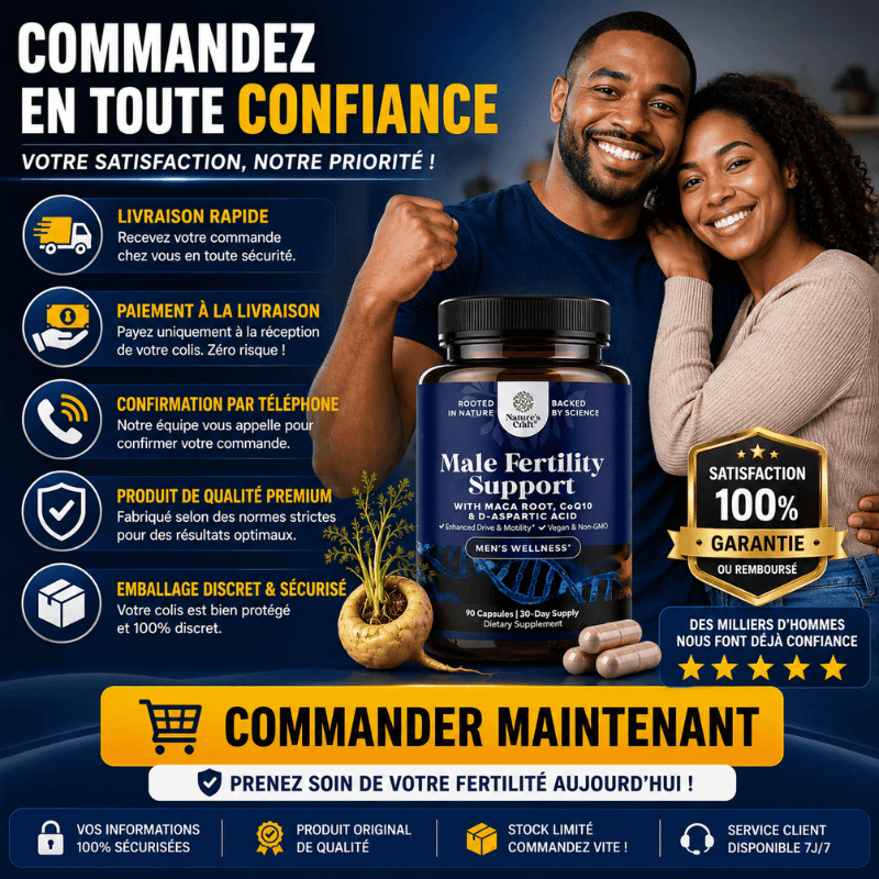 NATURES™  Capsules Pour la Conception et la Fertilité Masculine - Augmentation du Volume de Sperme - 90 Capsules